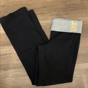 Pink flared yoga pants